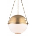 Sphere 2 Loftlampe i stål og glas Ø32,4 cm 1 x E27 - Antik messing/Opalhvid