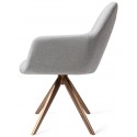 2 x Kinko Rotérbare Spisebordsstole H84 cm polyester - Guld/Grå