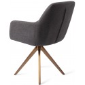 2 x Kinko Rotérbare Spisebordsstole H84 cm polyester - Guld/Mørkegrå
