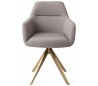 2 x Kinko Rotérbare Spisebordsstole H84 cm polyester - Guld/Earl Grey