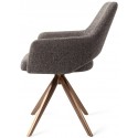 2 x Yanai Rotérbare Spisebordsstole H86 cm polyester - Guld/Mørkegrå