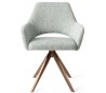 2 x Yanai Rotérbare Spisebordsstole H86 cm polyester - Rødguld/Sage grøn