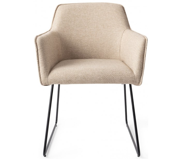 træfning bredde Vedrørende 2 x Hofu Spisebordsstole H82 cm polyester - Sort/Lys valnød
