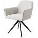2 x Hofu Rotérbare Spisebordsstole H82 cm polyester - Sort/Lys valnød