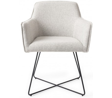 2 x Hofu Spisebordsstole H82 cm polyester - Sort/Gråmeleret