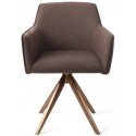 2 x Hofu Rotérbare Spisebordsstole H82 cm polyester - Guld/Lerbrun