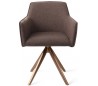2 x Hofu Rotérbare Spisebordsstole H82 cm polyester - Rødguld/Lerbrun