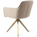 2 x Hofu Rotérbare Spisebordsstole H82 cm polyester - Guld/Lerbrun