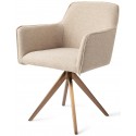 2 x Hofu Rotérbare Spisebordsstole H82 cm polyester - Guld/Lys valnød