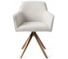 2 x Hofu Rotérbare Spisebordsstole H82 cm polyester - Rødguld/Gråmeleret