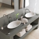 Ideavit Solidjazz bordmonteret håndvask 60 x 35 cm Solid surface - Mat hvid