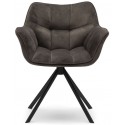 Carnaby Spisebordsstol i velour og metal H80 cm - Sort/Rosa