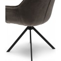 Carnaby Spisebordsstol i velour og metal H80 cm - Sort/Rosa