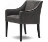 Spisebordsstol i polyester og træ H86 cm - Sort/Elefantgrå