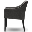 Spisebordsstol i polyester og træ H86 cm - Sort/Kakao