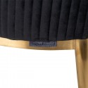 Harper spisebordsstol i velour H87 cm - Børstet guld/Sort kroko