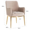 Breeze spisebordsstol i velour H86 cm - Børstet guld/Antracit