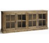 Sideboard i genanvendt fyrretræ og glas B220 cm - Antik natur