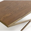 Sofabord i genanvendt fyrretræ og metal 140 x 70 cm - Antik grå/Rustik brun