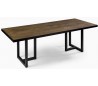Rustikt spisebord i genanvendt egetræ og metal 240 x 100 cm - Antik sort/Rustik brun