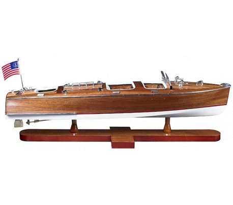 Authentic Models Shamrock Yacht B100 cm - Hvid/Honningbrun