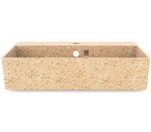 Woodio vægmonteret håndvask 40 x 40 cm ECO - Natural aspen 2