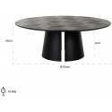 Glaston sofabord i egetræ, finér og glas 55 x 55 cm - Sort/Sortnet