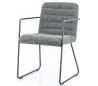 Artego spisebordsstol med armlæn i polyester H83 cm - Sort/Antracit