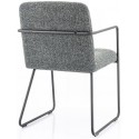 Santos spisebordsstol med armlæn i polyester H79,5 cm - Sort/Grøn