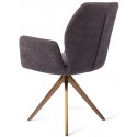 2 x Hofu Rotérbare Spisebordsstole H82 cm polyester - Sort/Gråmeleret