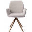2 x Misaki Rotérbare Spisebordsstole H87 cm polyester - Rødguld/Antracit