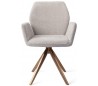 2 x Misaki Rotérbare Spisebordsstole H87 cm polyester - Rødguld/Grå