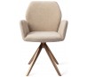 2 x Misaki Rotérbare Spisebordsstole H87 cm polyester - Rødguld/Karamel