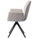 2 x Misaki Rotérbare Spisebordsstole H87 cm polyester - Sort/Antracit