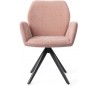2 x Misaki Rotérbare Spisebordsstole H87 cm polyester - Sort/Rosa