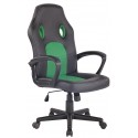 Racing Gaming kontorstol i kunstlæder H110 - 120 cm - Sort/Grøn