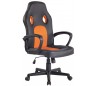 Racing Gaming kontorstol i kunstlæder H106 - 116 cm - Sort/Orange