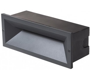 Rasq Væglampe til indbygning 25 x 8,6 cm 8,5W LED - Antracit 2