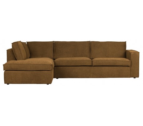 Se Freddie sofa med chaiselong i tekstil 283 x 197 cm - Bronze hos Lepong.dk