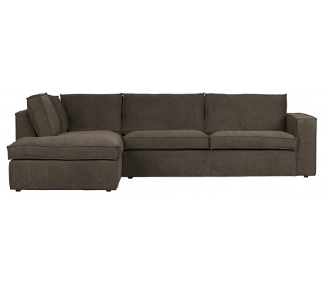 Billede af Freddie sofa med chaiselong i tekstil 283 x 197 cm - Brun