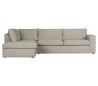 Freddie sofa med chaiselong i tekstil 283 x 197 cm - Natur