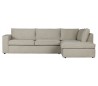 Freddie sofa med chaiselong i tekstil 283 x 197 cm - Natur