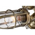 Urban Restoration Badeværelseslampe i stål og glas B54,3 cm 3 x E27 - Antik messing/Klar