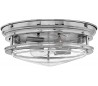 Hadrian Badeværelseslampe i stål og glas Ø30,5 cm 2 x E27 - Poleret krom/Klar