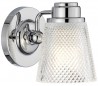 Hudson Badeværelseslampe i stål og glas H16 cm 1 x G9 LED - Poleret krom/Klar kantet