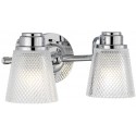 Hudson Badeværelseslampe i stål og glas H16 cm 1 x G9 LED - Poleret krom/Klar kantet
