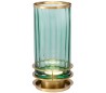 Arno Bordlampe i glas og stål H35,4 cm 1 x GX53 - Aldret messing/Grøn