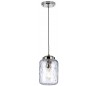 Sola Loftlampe i glas og stål H36 - 221 cm 1 x E27 - Poleret nikkel/Klar