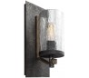 Angelo Væglampe i stål og glas H33 cm 1 x E27 - Antik egetræ/Antik gråsort