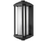 Castelle Væglampe i stål og glas H38,3 cm 1 x E27 - Sort/Hvid